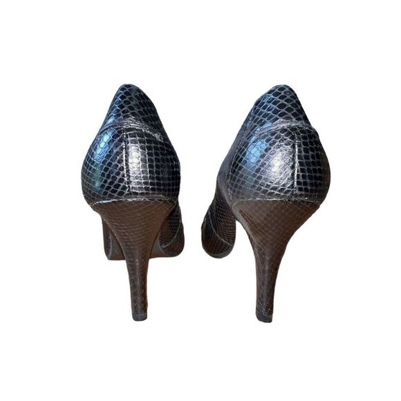 Bronx Claudine Square Toe Y2K W/Buckle Black Leather Heels Womens Size 10 NEW - Picture 5 of 10